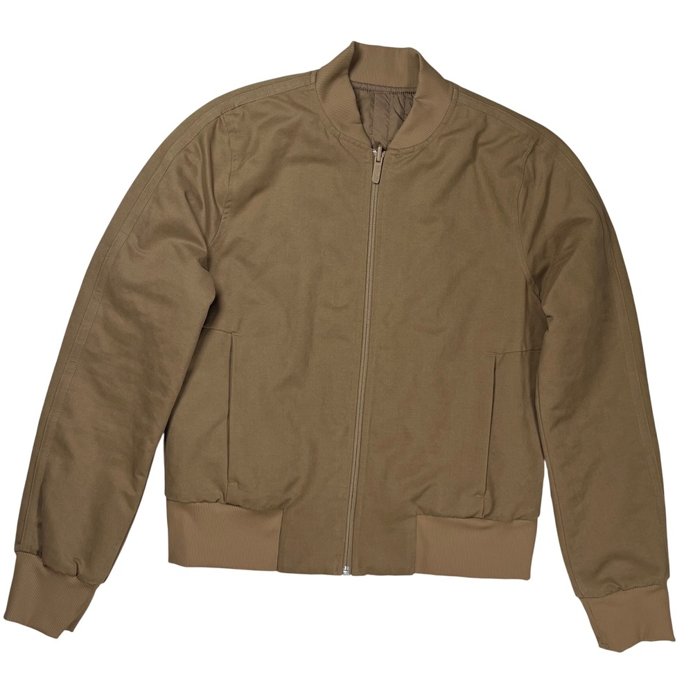 Lululemon Non-Stop Bomber Jacket Women 6 Artifact Brown Reversible Quilted Zip